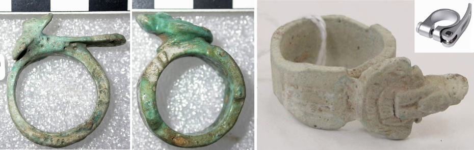Ancient Egyptian Shen Ring Faience Material Clamp Museum